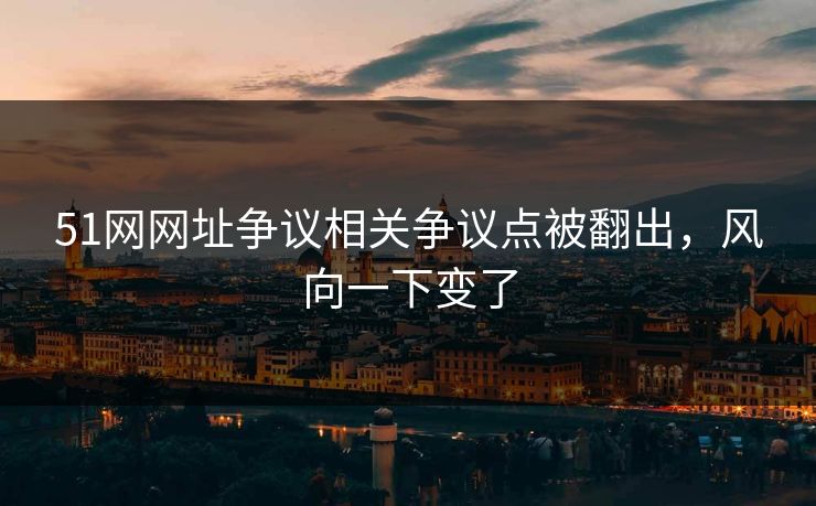 51网网址争议相关争议点被翻出,风向一下变了 51网网址争议相关争议点被翻出,风向一下变了