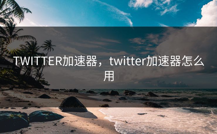 TWITTER加速器，twitter加速器怎么用