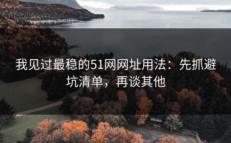 我见过最稳的51网网址用法:先抓避坑清单,再谈其他 我见过最稳的51网网址用法:先抓避坑清单,再谈其他